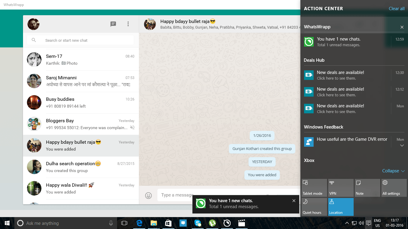 Whatsapp In Windows 10